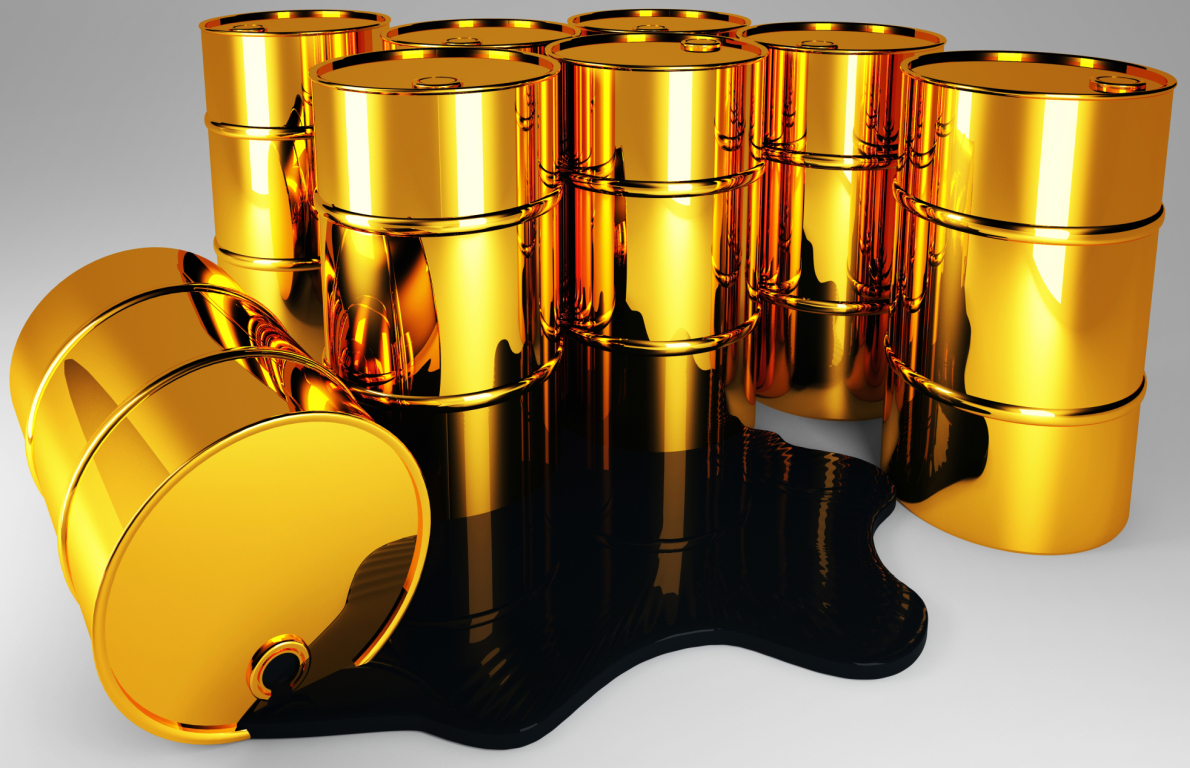 Gold Oil Barrels